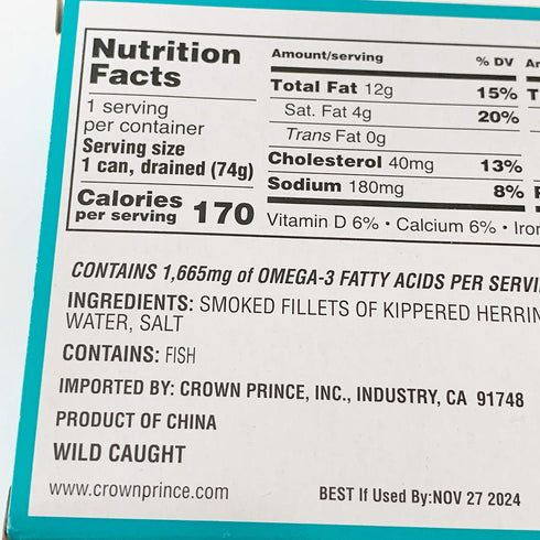 Ocean Prince 3) Fillets of Herring Kipper Snacks Naturally Smoked (Lot