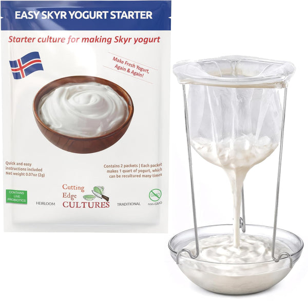 Cutting Edge Cultures Easy Skyr Yogurt Starter by Creamy, Healthy, Homemade Yogurt in Just 24