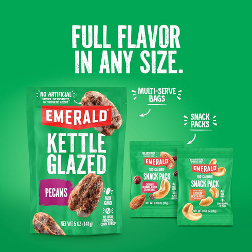 7 (1-Pack) 100-Calorie Packs Emerald Nuts Cashews and Almonds with Dried Cranberries Ct | Individual of Nut Blend