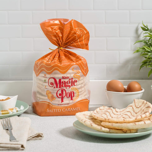 Kim's Magic pop 6 12 - Salted Caramel Flavor Drizzled | Bags | Cakes per Bag | Low Carb, No Trans Fat, All Natural