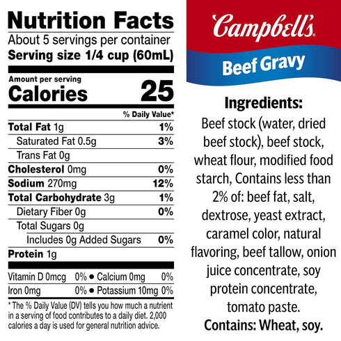 10.5 oz (Pack 4) Campbells Beef Gravy, Can
