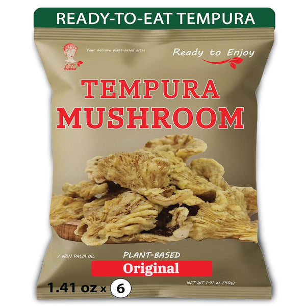 BITETUOSO Tempura Mushroom Chips, Tempura-Style Mushroom Snack, Ready-to-Eat Crispy Oyster Mushrooms, Original