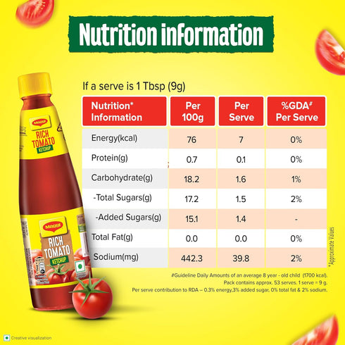 Maggi Rich Tomato Ketchup - Deliciously Tangy Condiment for Every Meal