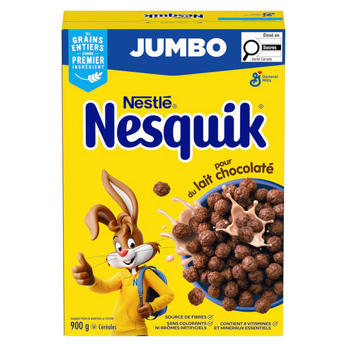 Hoiyen 900g/32 oz., Nesquik Chocolately Cereal Jumbo, (Imported from Canada)