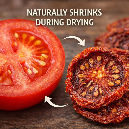3 oz Dried Tomato Slices Fully Dehydrated Crunchy Round Cut Tomatoes Cooking Garnish Snack Made in USA