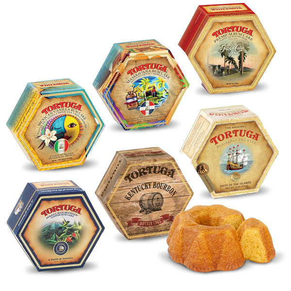TORTUGA Provenance Rum Cake Variety Pack 4 oz. - 6 Pack -
