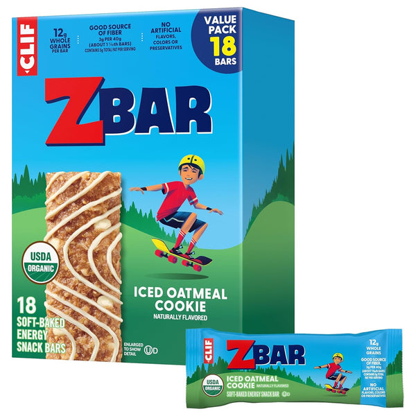 Zbar - Iced Oatmeal Cookie - Soft-Baked Energy Snack Bars - Non-GMO