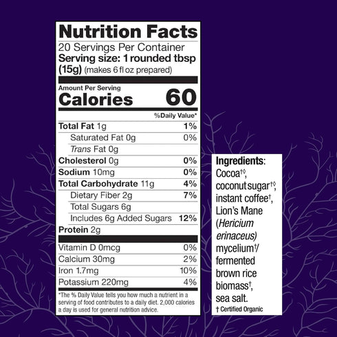 100% 10.5 oz (20 Host Defense MycoBrew Mocha - Mocha Drink Mix - Includes Lion's Mane Mushroom - Drink Mix with Fair