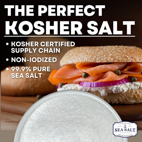 30 oz Fine Grain Kosher Salt, Fine Replacement for Table Salt, Non-Iodized & Natural for Table Shakers, Bag