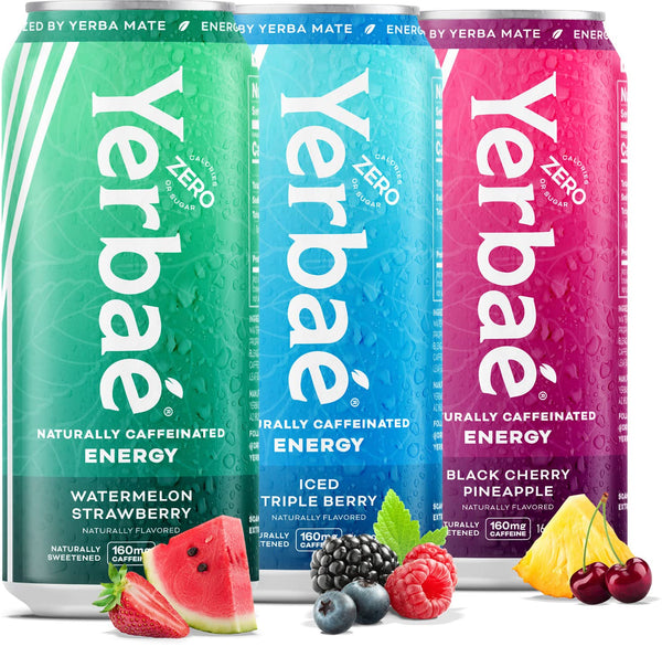 Yerba Energy Beverage - Variety Power Pack, 0 Sugar, 0 Calories, 0
