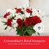 BloomsyBox Forever Blooming Bouquet Fresh Red Roses & White Alstroemeria (Glass Vase Included) Fresh Flowers
