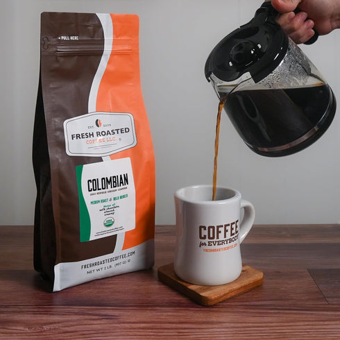 100% 2 lb (32 oz) Fresh Roasted Coffee, Organic Colombian | USDA Organic, Single Origin, Kosher | Medium Roast Whole