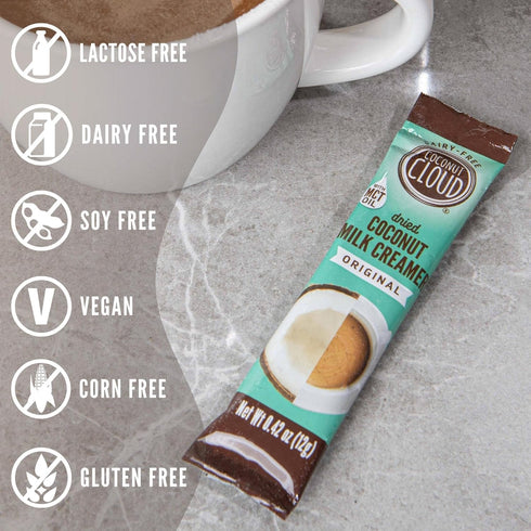 Coconut Cloud Dairy-Free Coffee Creamer, Minimally Processed, Vegan, Gluten Free, Non-GMO, 20 Sticks