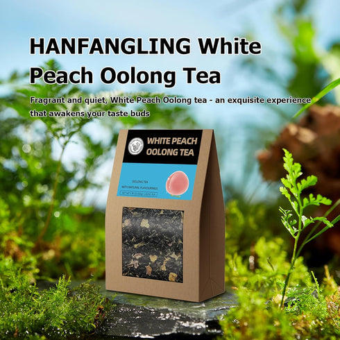 HANFANGLING White Peach Oolong Tea, Refreshing, Caffeine Alternative, Fresh Sweetness of White Peach and Aromatic Taste