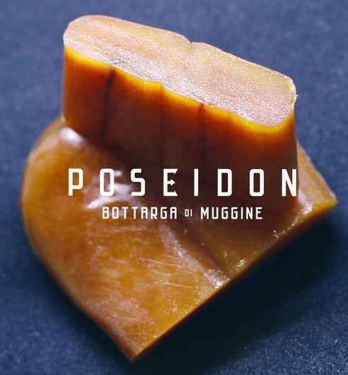 3.5~4.58 oz Poseidon - Premium Sardinian Bottarga | Authentic Mullet Roe | Gourmet Italian Seafood Delicacy |