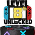 8 LEVEL UNLOCKED Birthday Cake Topper, 8th Happy Birthday Gamepad Cake Topper, Video Game Party Decorations