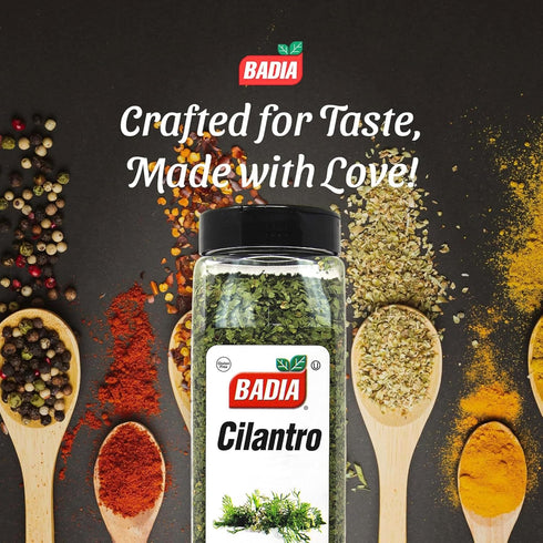 3.5 oz Badia Cilantro Flakes, Bright Citrus Herb, Dried Cilantro Leaf for Convenient Use, Gluten Free