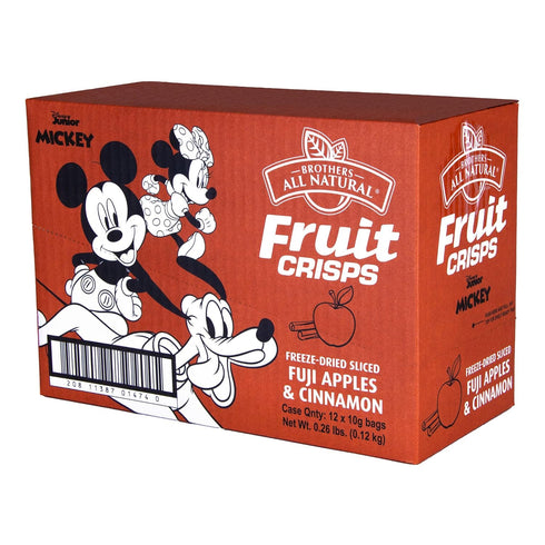 0.35 Oz (Pack 12), 100% Brothers All Natural Disney Freeze Dried Fruit Crisps, Fuji Apple & Cinnamon, of Made