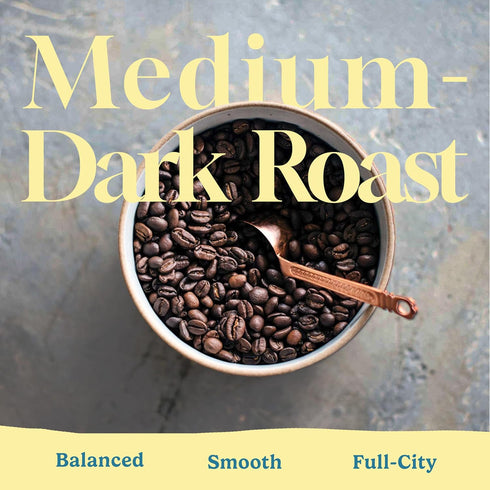 12oz 100% TOKYO COFFEE Organic Blend, Medium Dark Roast Whole Bean Coffee from Japan - Bag - Sweet and Smooth Signature