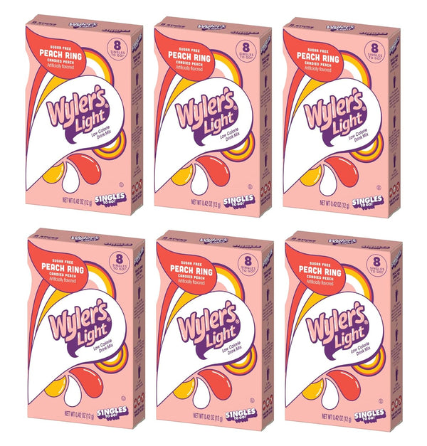 SINGLES TO GO! Wyler's Light Peach Ring Flavor, Trend Inspired Flavor, Low