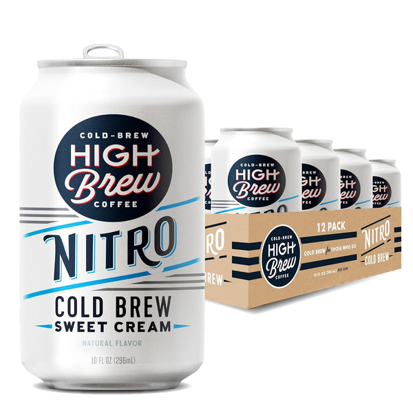 High Brew Coffee, Nitro Sweet Cream, Cold Brew Coffee, 10 FL Oz,