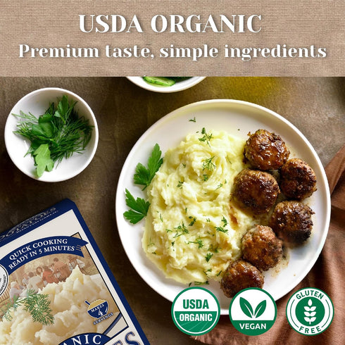 3.5 Oz (Pack 1) Edward & Sons Organic Homestyle Mashed Potatoes - Instant Mashed Potatoes, Instant Potatoes, Organic