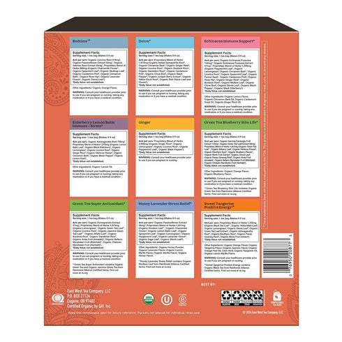 (45 9 9 Yogi Organic Tea Sampler Gift Box Tea Bags) Assorted Delicious Wellness Blends - Favorite Herbal, Green & Black