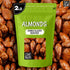 2 lb Packed Oh! Nuts Honey Glazed Roasted Almonds - - High-Protein Whole Almonds - in New York Zip-Seal Bag