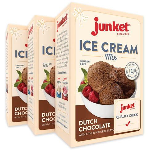 Junket Chocolate Ice Cream Mix: Makes 3 Quarts Old Fashioned Homemade Ice