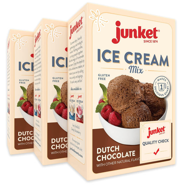 Junket Chocolate Ice Cream Mix: Makes 3 Quarts Old Fashioned Homemade Ice