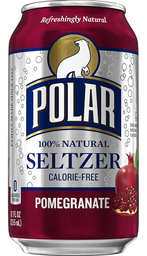 12 (Pack 12) Polar Seltzer Pomegranate, Fluid Ounce