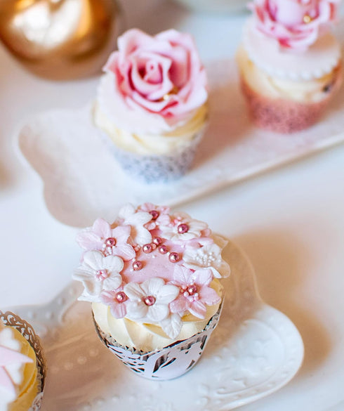 Baker's Choice Edible Pearls - Metallic Pink Pearl Sprinkles - Edible Sugar Pearls, Dairy Free, Kosher - 3 oz.