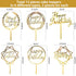 12 Pieces Glitter Happy Birthday Cake Topper Decorations for Cupcakes and Pastries - 6 Styles (Gold)