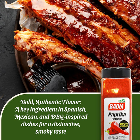 16 oz Badia Smoked Paprika, - Rich, Smoky Flavor for Cooking, Grilling & Seasoning, All-Natural Spice