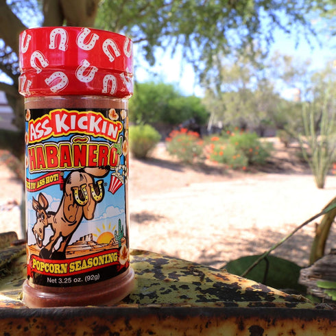 ASS KICKIN' Habanero Popcorn Seasoning - Great for Gourmet Popcorn, Chicken Wings, Meat - Perfect for Gifts!