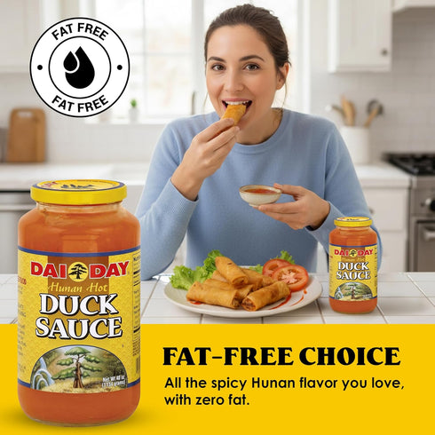 40 oz Dai Day Hunan Hot Duck Sauce, Spicy Asian Dipping & Glaze Sauce for Chicken, Pork, Ribs, Egg Rolls and Stir Fry