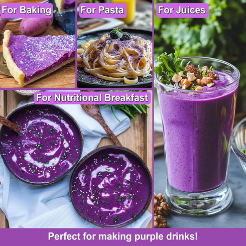 5.3 oz/150g Purple Sweet Potato Powder - Kiigfood Pure Natural Premium Purple Food Coloring Powder for Smoothies