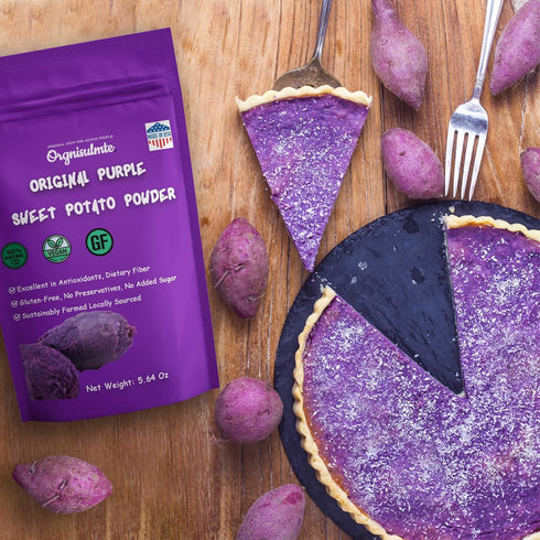 Orgnisulmte Original Purple Sweet Potato Powder, 100% Pure Natural Premium for Food Coloring, 5.64Oz