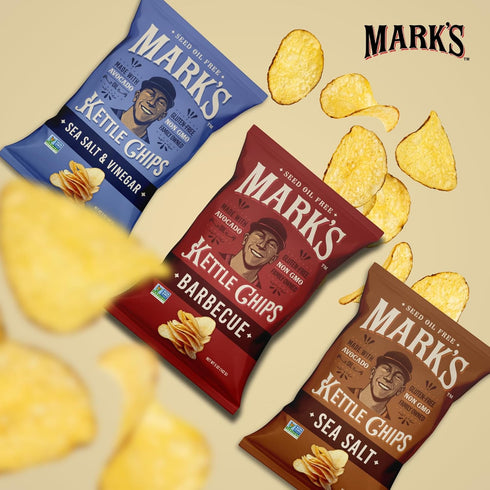 Pack 3-Flavor Pack, 5 oz (Pack 3) MARKS Kettle Cooked Avocado Oil Potato Chips, Variety Gluten Free and Seed Oil Free |