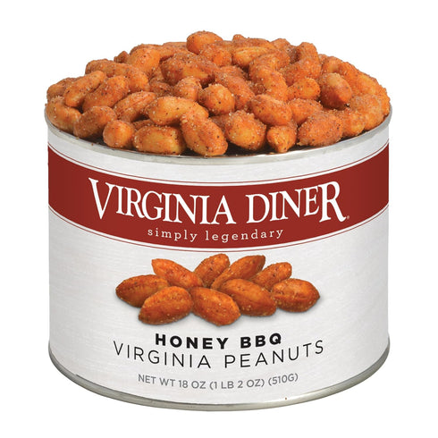 Virginia Diner Honey BBQ Peanuts - XL Honey Roasted Virginia Peanuts Non-GMO,