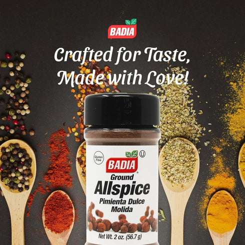 2 oz Badia Ground Allspice Seasoning, Warm & Aromatic Spice for Baking, Cooking, and Seasoning