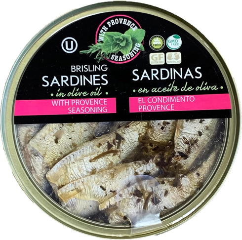 6 Pack 5.6 oz Packed Grilled Catch - Flavor Canned Sardines Variety Fish Sampler European Brisling Sardines in Olive