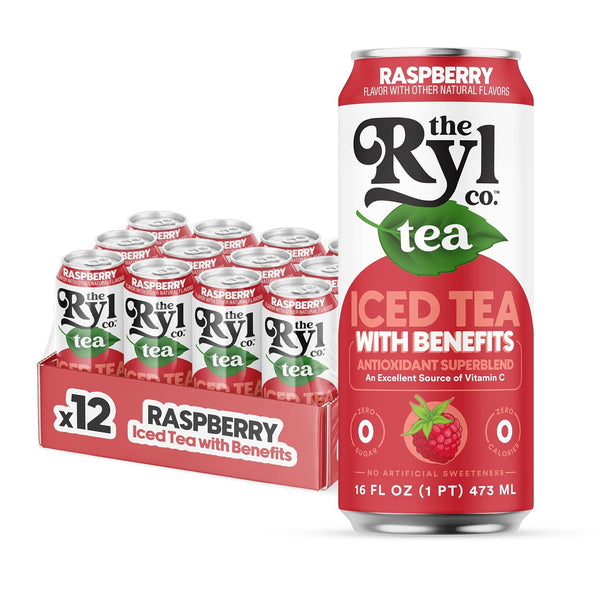 Ryl Iced Tea, Raspberry, Antioxidant Superblend, No Artificial Ingredients, 16.0 Fl Oz