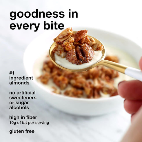 5g 8oz, 1 Count KIND Zero Added Sugar Granola, Apple Cinnamon Nut, Gluten Free, Low Sugar, Keto Snacks, Protein