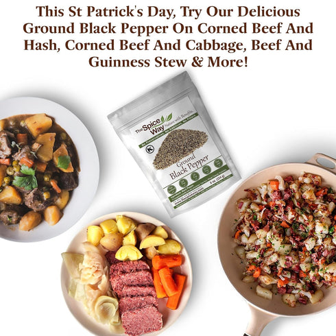 8 oz The Spice Way Ground Black Pepper - Fine Ground Pepper - Black Pepper Powder used for Steak, Eggs, Chicken
