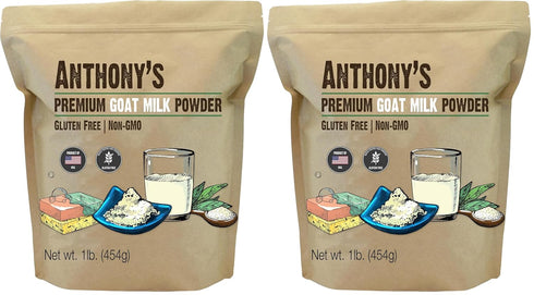 Anthony's Premium Goat Milk Powder, 1 lb, Gluten Free, Non GMO, No