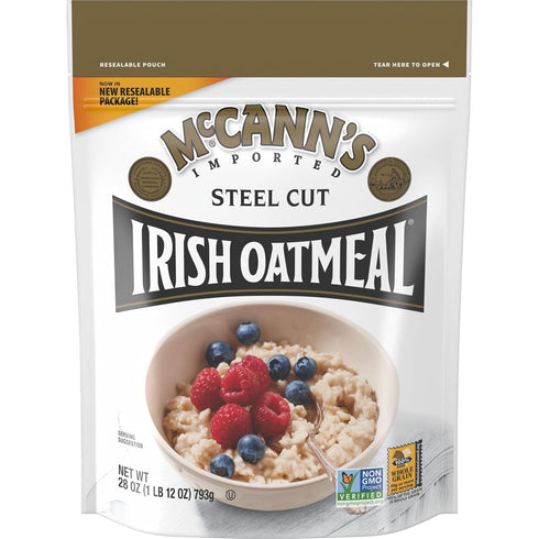 McCann's Irish Oatmeal, Traditional Steel Cut Oats, 28 Ounce Bag (Pack of