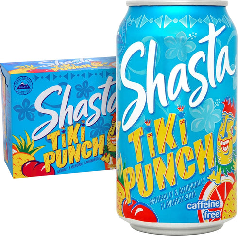 Shasta Tiki Punch | 12-Pack of 12oz Cans | Tropical Fruit Punch