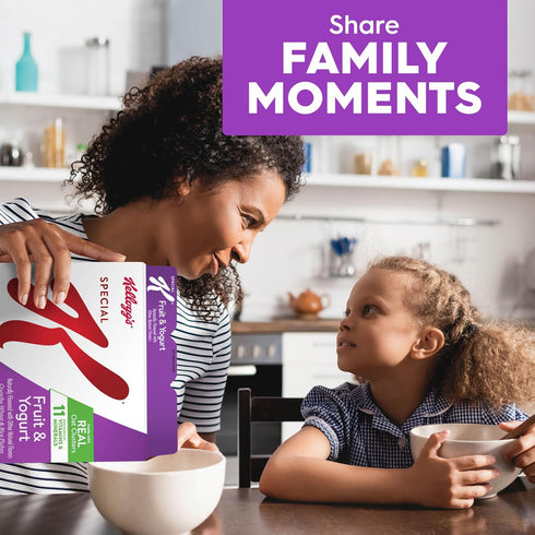 17.1oz (1 (Pack 2) Kellogg's Special K Breakfast Cereal, Family Breakfast, Fiber Cereal, Large Size, Fruit and Yogurt