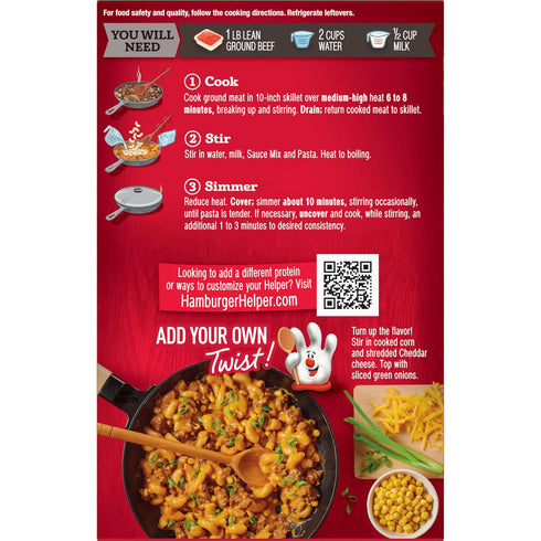 5.7 12 Hamburger Helper Sweet Heat BBQ, Ounces, per Case